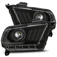 10-12 Ford Mustang LUXX-Series LED Projector Headlights Alpha-Black - Backordered