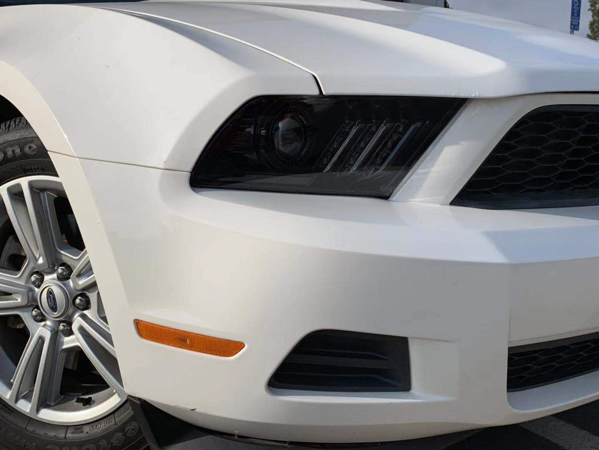 10-12 Ford Mustang LUXX-Series LED Projector Headlights Alpha-Black