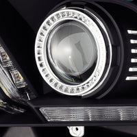 10-12 Ford Mustang LUXX-Series LED Projector Headlights Black - Backordered