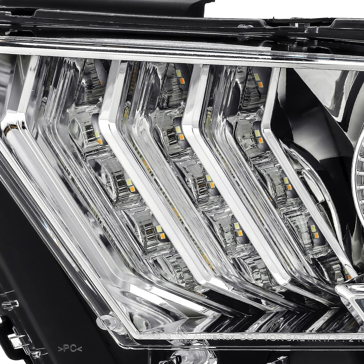 10-12 Ford Mustang LUXX-Series LED Projector Headlights Chrome