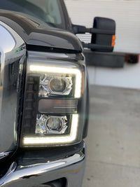 11-16 Ford Super Duty PRO-Series Halogen Projector Headlights Alpha-Black (OPEN BOX)
