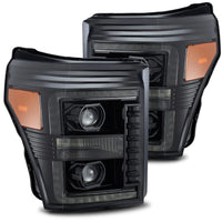 11-16 Ford Super Duty PRO-Series Halogen Projector Headlights Alpha-Black (OPEN BOX)