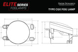 ELITE SERIES TYPE CGX LED FOG LIGHTS (WHITE / YELLOW)