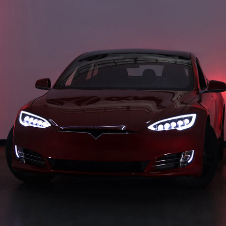 12-21 Tesla Model S NOVA-Series LED Projector Headlights Alpha-Black