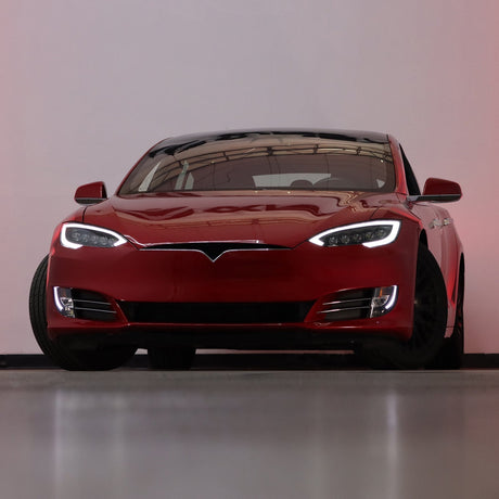 12-21 Tesla Model S NOVA-Series LED Projector Headlights Alpha-Black