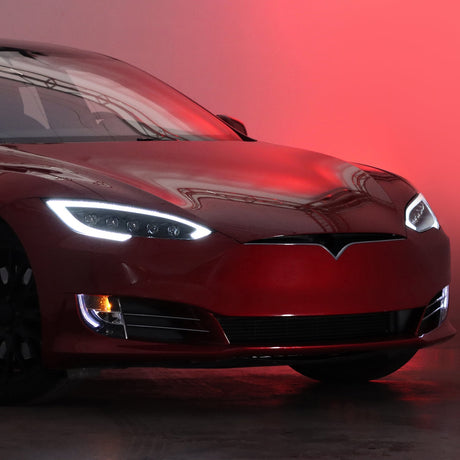 12-21 Tesla Model S NOVA-Series LED Projector Headlights Alpha-Black