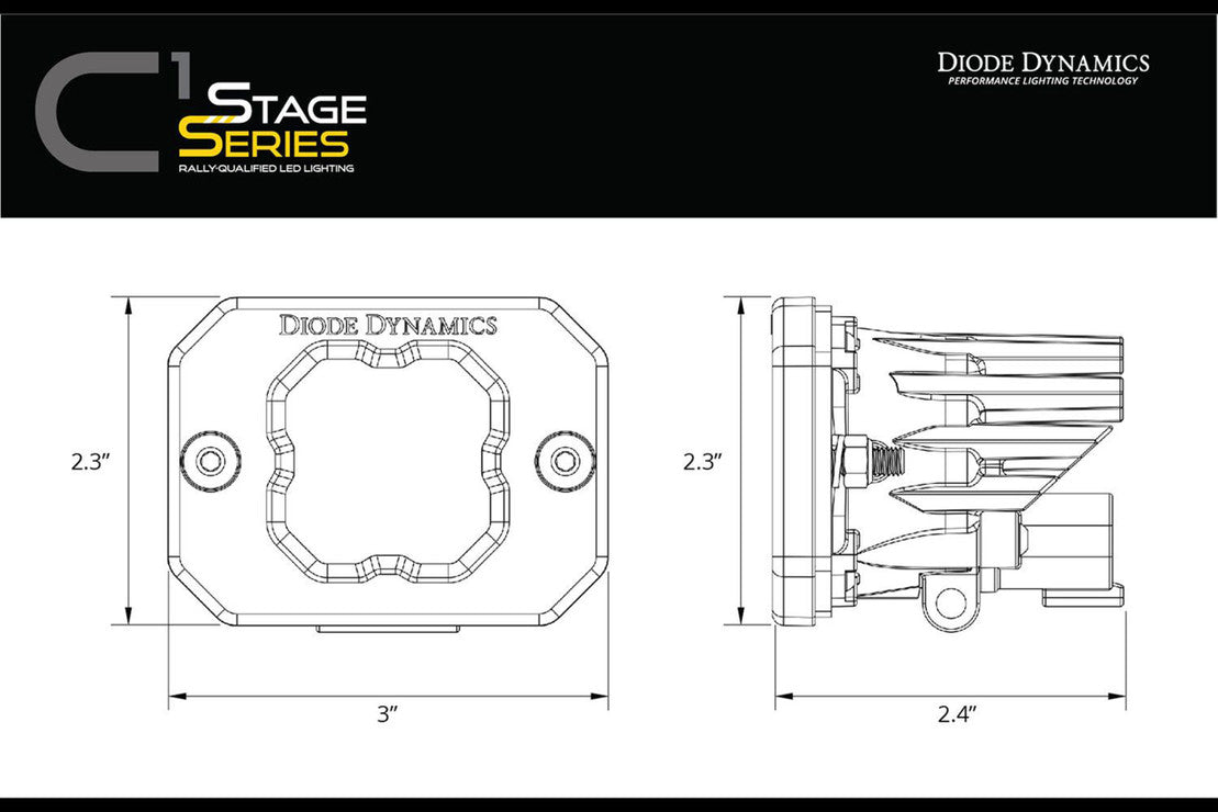 DIODE DYNAMICS SSC1 SAE FOG LED POD LIGHTS