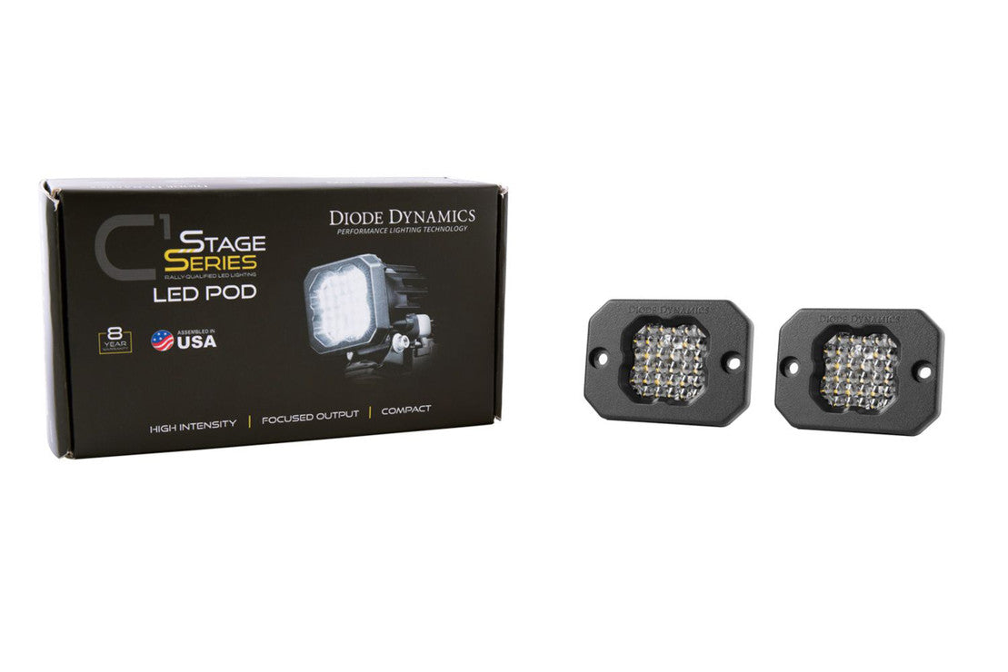 DIODE DYNAMICS SSC1 FLOOD BEAM FLUSH LED POD LIGHTS