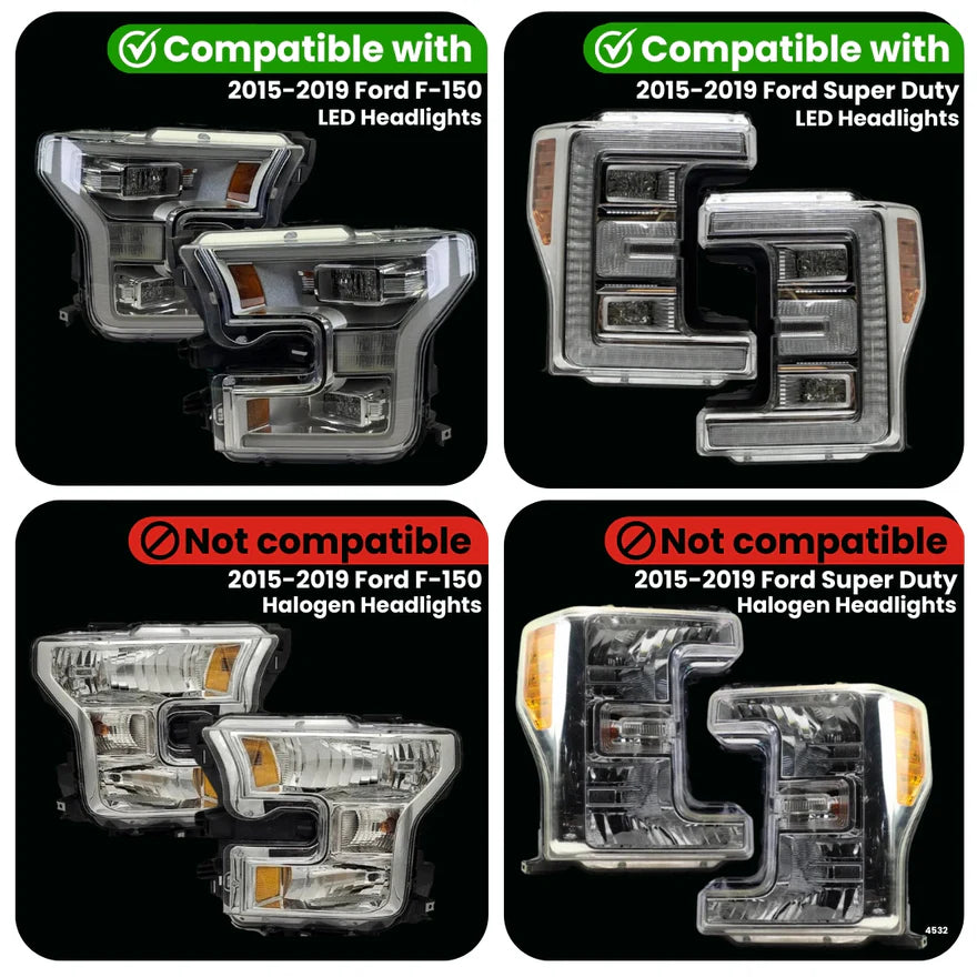 Ford Super Duty Plug-N-Play Harness For 2017-2019 with LED Headlights