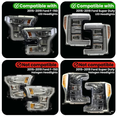 Ford Super Duty Plug-N-Play Harness For 2017-2019 with LED Headlights