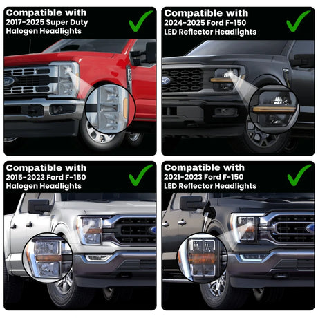 Ford Super Duty Parking Lights Adapter for 2017-2025 with Halogen Headlights
