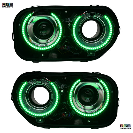 Dodge Challenger: Multicolor Headlights with RGBW Demon Eyes (2015-2023)
