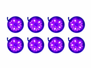 8pc Purple LED Pod Lighting Kit
