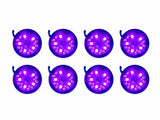 8pc Purple LED Pod Lighting Kit