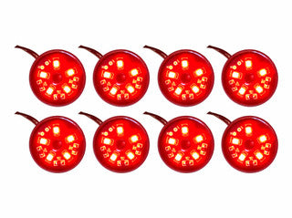 8pc Red LED Pod Lighting Kit
