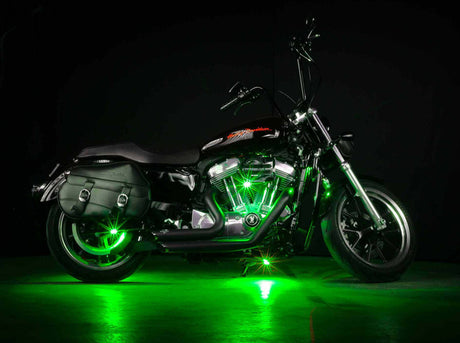 8pc Green LED Pod Lighting Kit