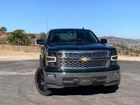 14-15 Chevrolet Silverado PRO-Series Halogen Projector Headlights Alpha-Black - Backordered