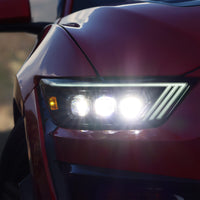 15-17 Ford Mustang/18-20 Mustang Shelby GT350/GT500 NOVA-Series LED Projector Headlights Alpha-Black - Backordered