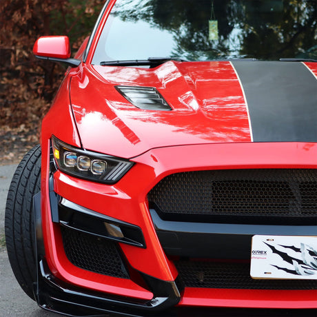 15-17 Ford Mustang/18-20 Mustang Shelby GT350/GT500 NOVA-Series LED Projector Headlights Alpha-Black - Backordered