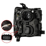 15-19 Chevrolet Silverado 2500HD/3500HD LUXX-Series LED Projector Headlights Black