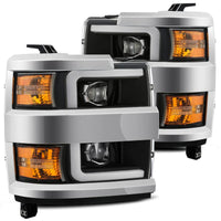 15-19 Chevrolet Silverado 2500HD/3500HD LUXX-Series LED Projector Headlights Black