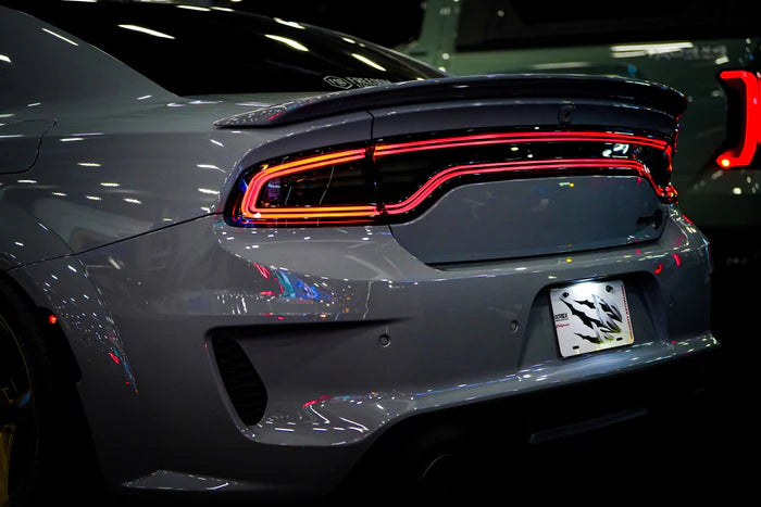 15-23 Dodge Charger NOVA-Series Prismatic LED Tail Lights Black - Backordered