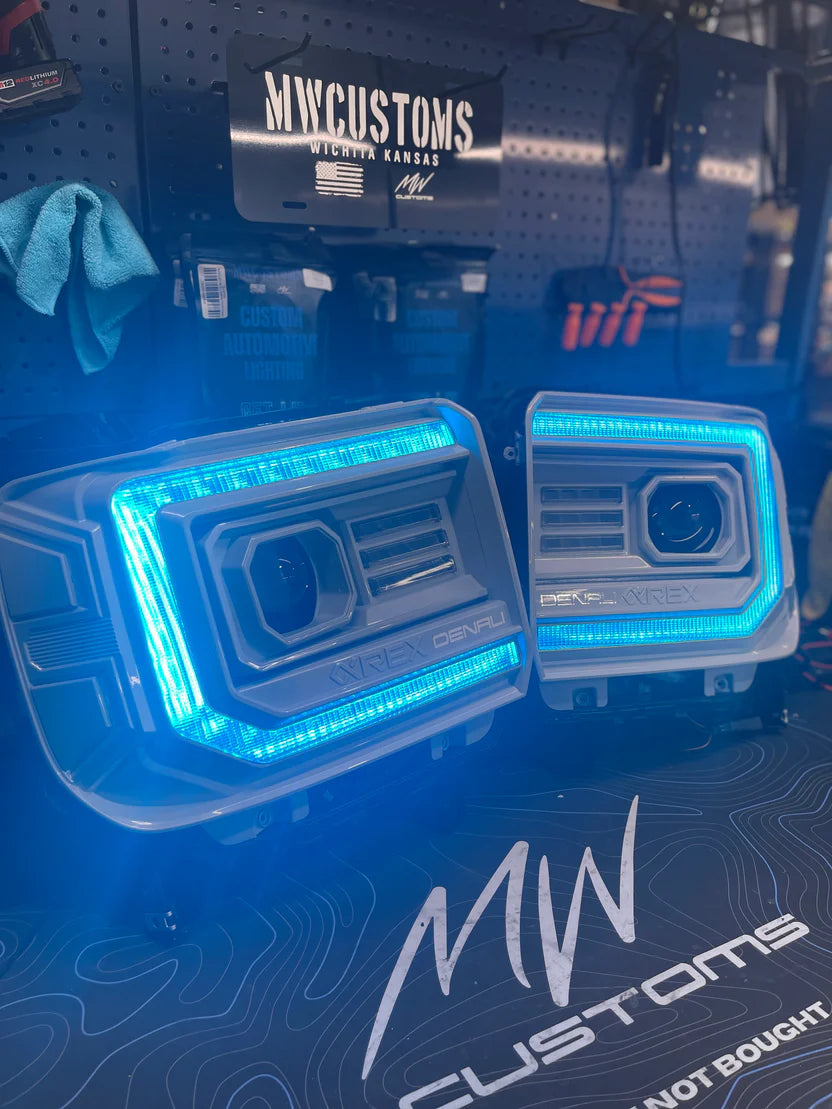2014-18 ALPHAREX CUSTOM GMC SIERRA HEADLIGHTS