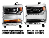 16-18 Chevrolet Silverado 1500 LUXX-Series LED Projector Headlights Black