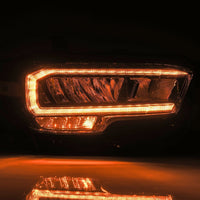 16-23 Toyota Tacoma LUXX-Series LED Crystal Headlights Black