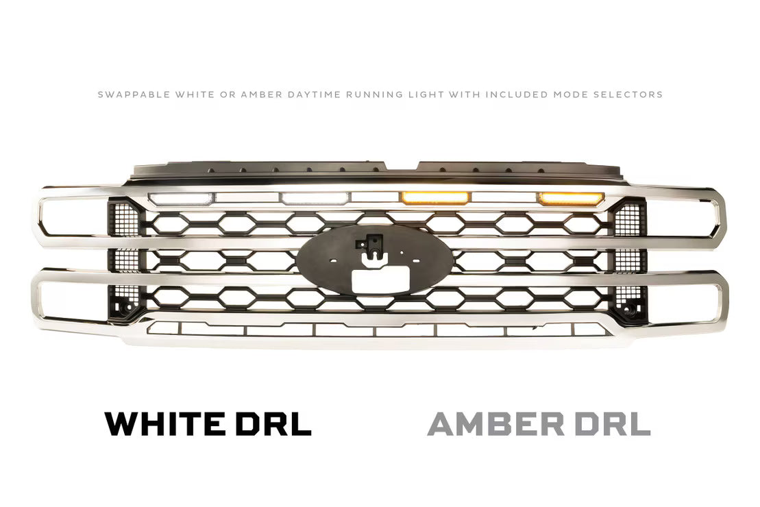2023+ Ford Super Duty XBG LED DRL Grille (Chrome)