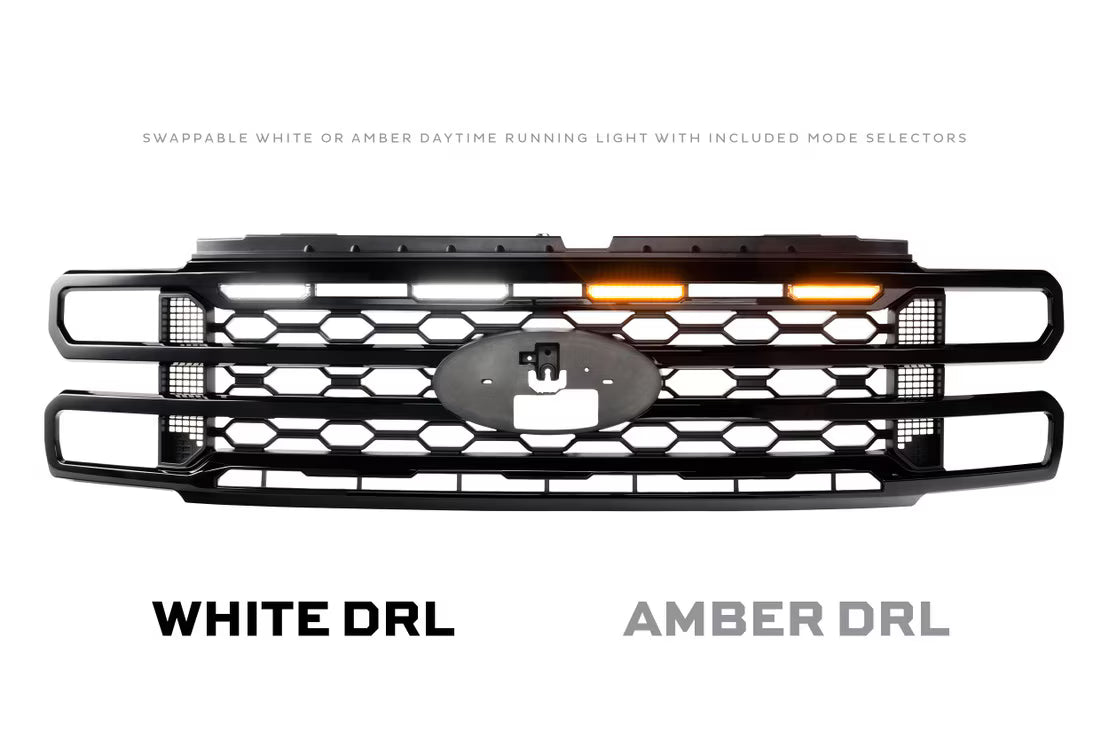 2023+ Ford Super Duty XBG LED DRL Grille (Black)