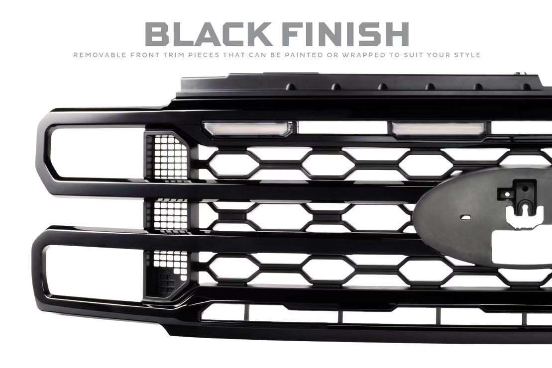 2023+ Ford Super Duty XBG LED DRL Grille (Black)