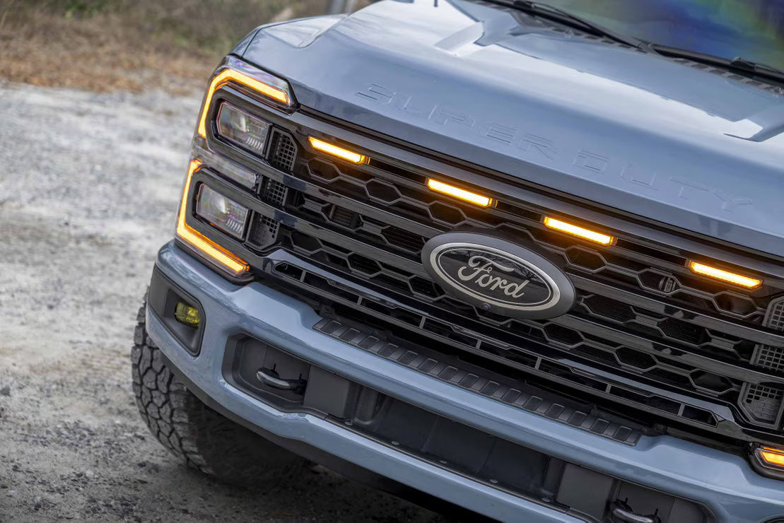 2023+ Ford Super Duty XBG LED DRL Grille (Black)