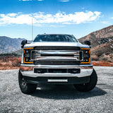 17-19 Ford Super Duty MKII LUXX-Series LED Projector Headlights Black