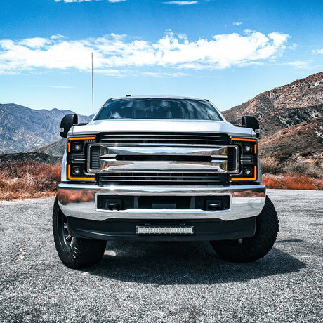 17-19 Ford Super Duty MKII LUXX-Series LED Projector Headlights Chrome - Backordered
