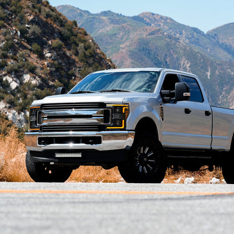 17-19 Ford Super Duty MKII LUXX-Series LED Projector Headlights Chrome - Backordered