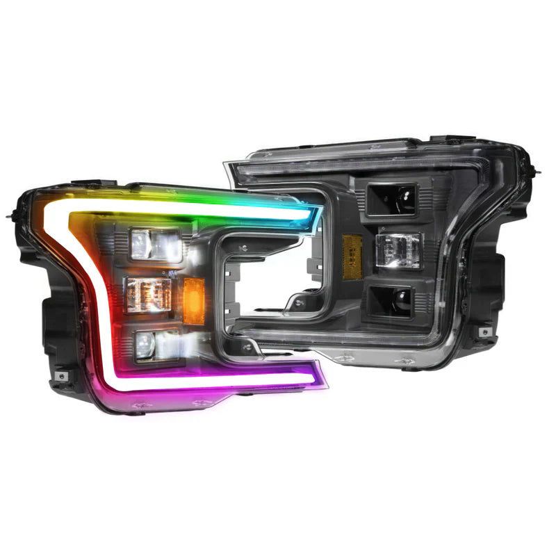 Ford F-150: Multicolor Flow Series Headlights (2018-2020) | XB Hybrid Morimoto