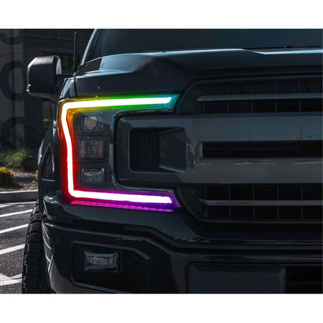 Ford F-150: Multicolor Flow Series Headlights (2018-2020) | XB Hybrid Morimoto