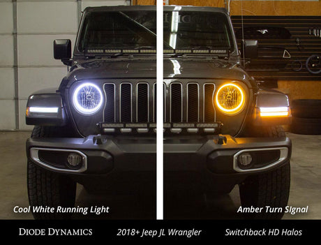 Switchback HD LED Halos for 2018-2025 Jeep JL Wrangler (pair)