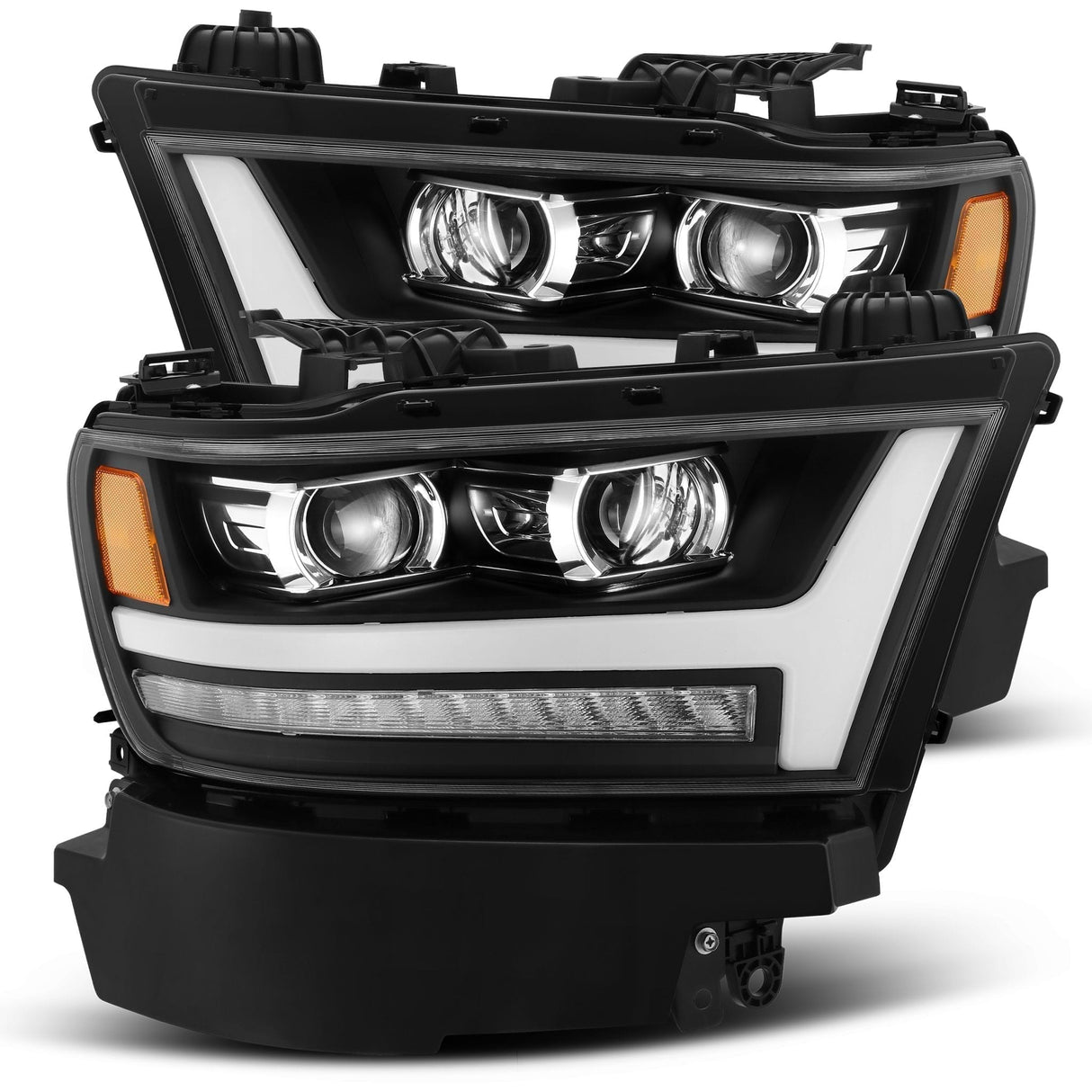 PRE-ORDER: 19-24 Ram 1500 LUXX-Series LED Projector Headlights Black (ETA late Jun)