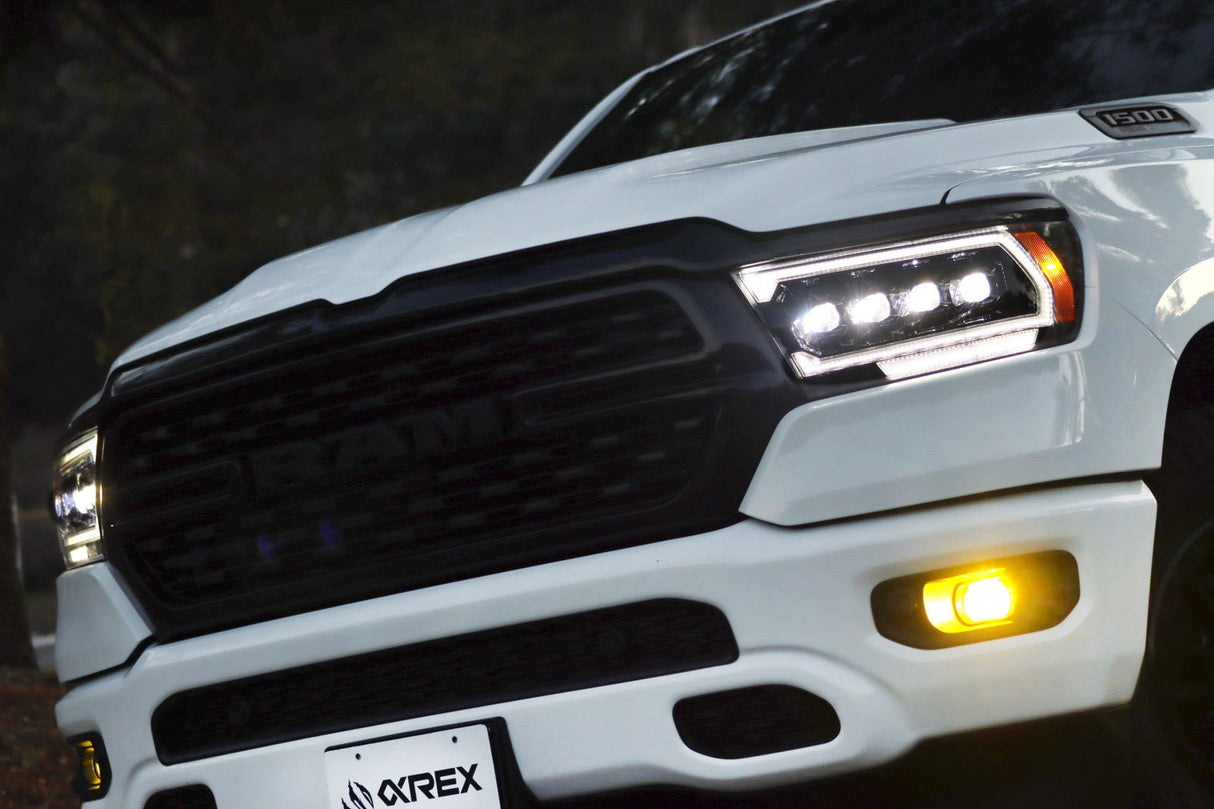 19-24 Ram 1500 (MK II 2500 Style) NOVA-Series LED Projector Headlights Alpha-Black