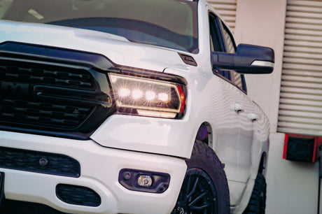 19-24 Ram 1500 (MK II 2500 Style) NOVA-Series LED Projector Headlights Black