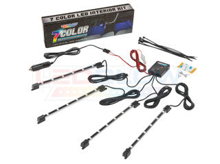 4pc 7 Color LED Interior Lighting Kit