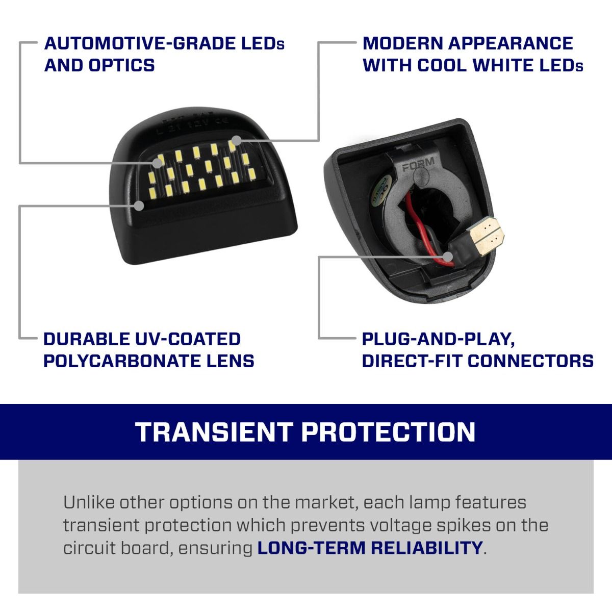 1999-2013 GMC Sierra 1500 LED License Plate Lights (pair)