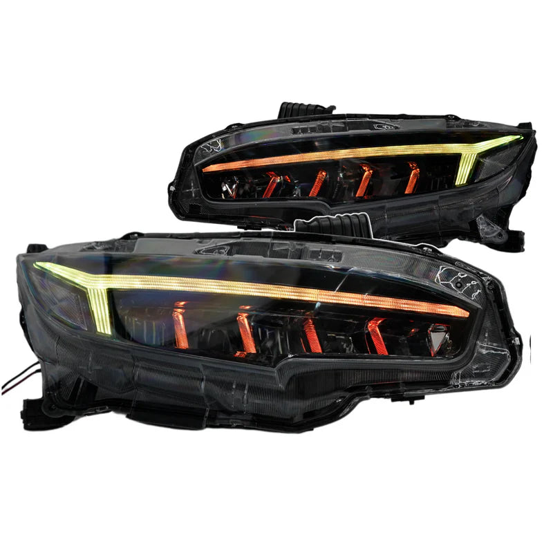 Honda Civic: Multicolor Flow Series Headlights (2016-2021)