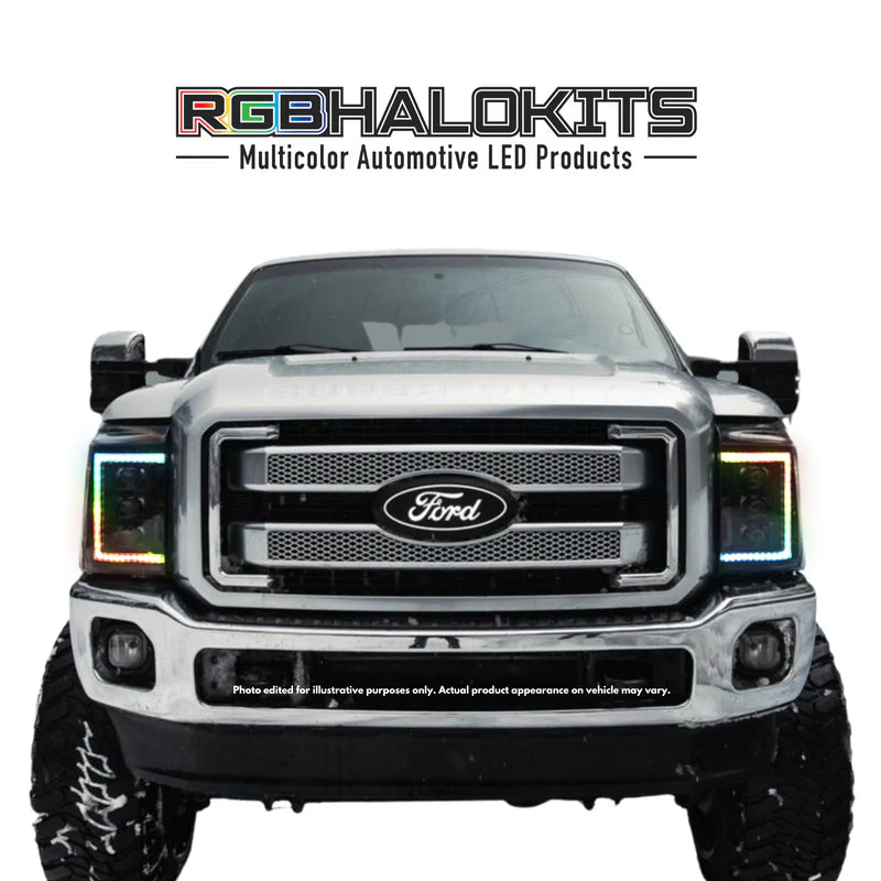 Ford Super Duty: Multicolor Flow Series Headlights (2011-2016) | XB Morimoto