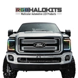 Ford Super Duty: Multicolor Flow Series Headlights (2011-2016) | XB Morimoto