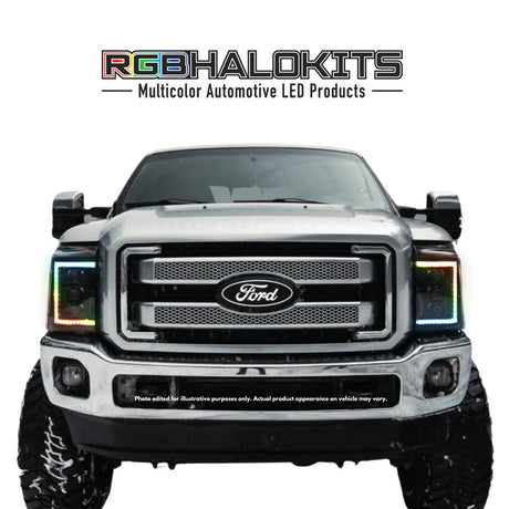 Ford Super Duty: Multicolor Flow Series Headlights (2011-2016) | XB Morimoto