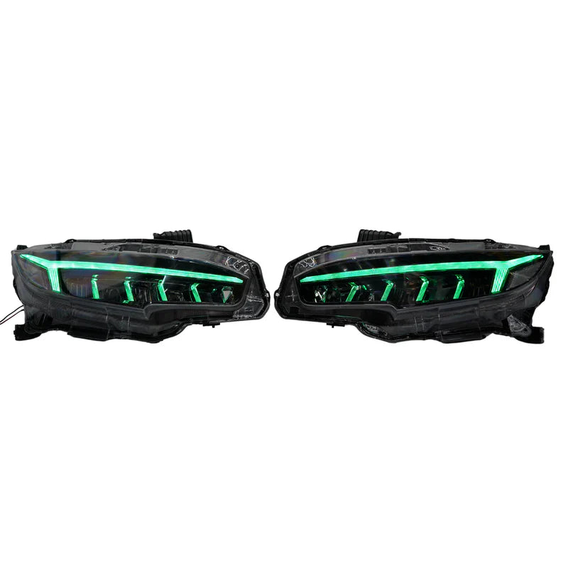 Honda Civic: Multicolor Flow Series Headlights (2016-2021)