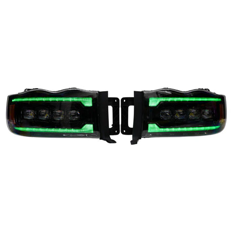Dodge Ram HD: Multicolor Flow Series NOVA Headlights (2002-2005)